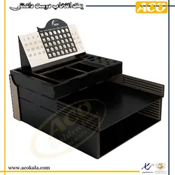 استند و تقویم چوبی سه طبقه