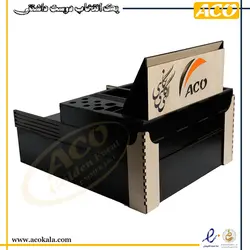 استند و تقویم چوبی سه طبقه