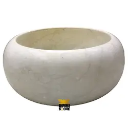 کاسه روشویی سنگی طرح قوس با سنگ نمین