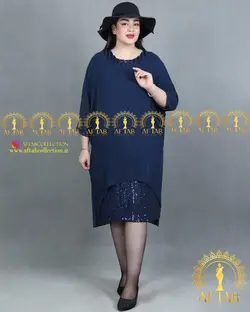 پیراهن مجلسی خرجکارپولکی سایز بزرگ