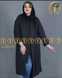 مانتو بافت آنغوره جلو شال دار سایز بزرگ