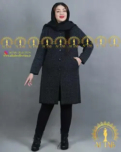 مانتو بافت ترک طرح ریز سایزبزرگ