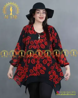 تونیک مجلسی طرح دار پایین هشتی سایزبزرگ