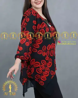 تونیک مجلسی طرح دار پایین هشتی سایزبزرگ