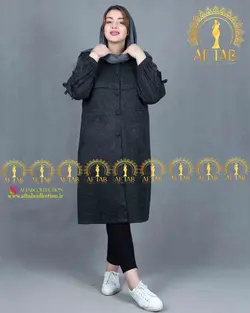 مانتو بافت پاییزه آستین پاپیون سایزبزرگ