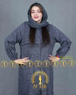 مانتو بافت پاییزه آستین پاپیون سایزبزرگ