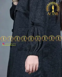 مانتو بافت پاییزه آستین پاپیون سایزبزرگ