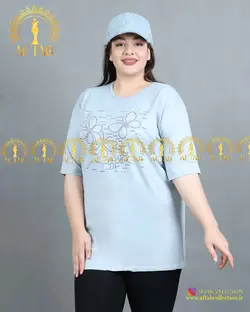 تیشرت راحتی نگین پروانه سایز بزرگ