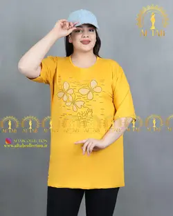 تیشرت راحتی نگین پروانه سایز بزرگ