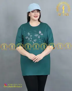 تیشرت راحتی نگین پروانه سایز بزرگ