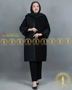 مانتو کرپ فکورا آستین کلوش سایز بزرگ