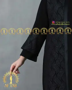 مانتو کرپ فکورا آستین کلوش سایز بزرگ