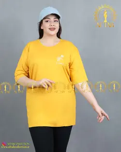 تیشرت گل رز راحتی سایز بزرگ