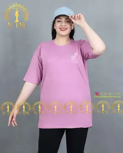 تیشرت گل رز راحتی سایز بزرگ