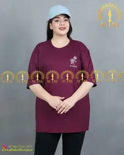 تیشرت گل رز راحتی سایز بزرگ