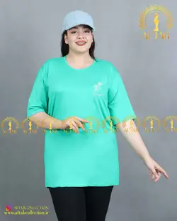 تیشرت گل رز راحتی سایز بزرگ