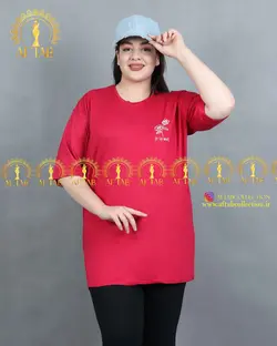 تیشرت گل رز راحتی سایز بزرگ