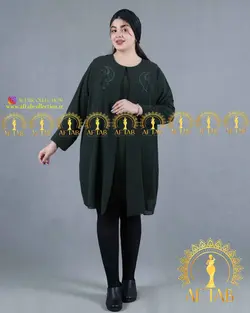 تونیک گل شکوفه ای مجلسی سایزبزرگ - فروشگاه لباس سایز بزرگ زنانه آفتاب
