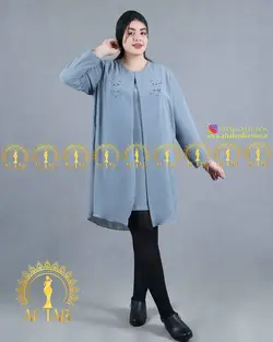 تونیک گل شکوفه ای مجلسی سایزبزرگ - فروشگاه لباس سایز بزرگ زنانه آفتاب