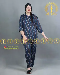 ست بلوز شلوار برگی سایزبزرگ - فروشگاه لباس سایز بزرگ زنانه آفتاب