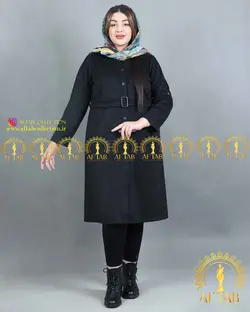 مانتو سوییت کمربند دار سایزبزرگ