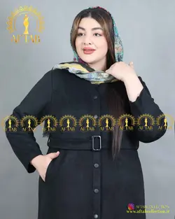 مانتو سوییت کمربند دار سایزبزرگ