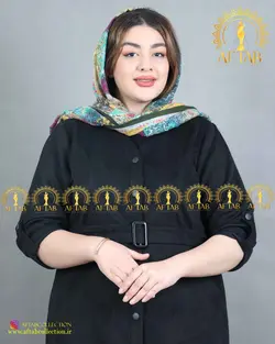 مانتو سوییت کمربند دار سایزبزرگ