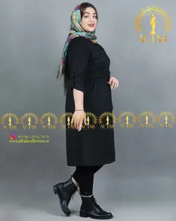 مانتو سوییت کمربند دار سایزبزرگ