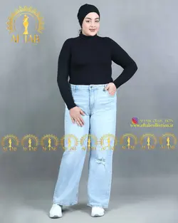 شلوار بگ زاپدار سایزبزرگ