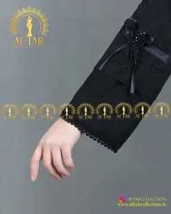 مانتو بیزو مجلسی آستین حریر سایزبزرگ