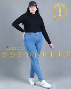 شلوار جین کمرگندار سایزبزرگ