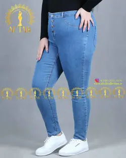 شلوار جین کمرگندار سایزبزرگ