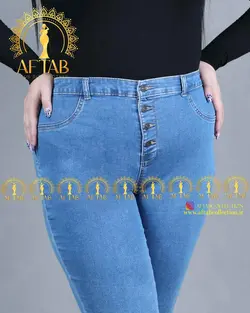 شلوار جین کمرگندار سایزبزرگ