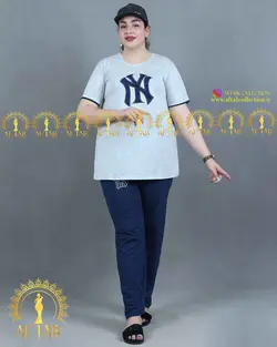 ست تیشرت شلوار NY سایزبزرگ