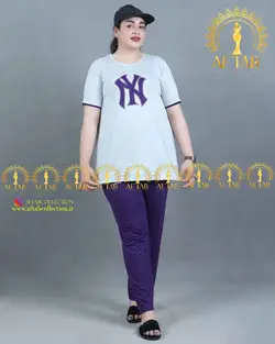 ست تیشرت شلوار NY سایزبزرگ