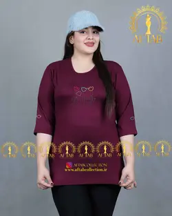 تیشرت گلدوزی لاله سایزبزرگ3399
