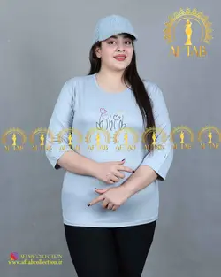 تیشرت گلدوزی لاله سایزبزرگ3399
