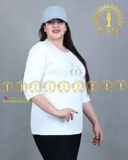 تیشرت گلدوزی لاله سایزبزرگ3399