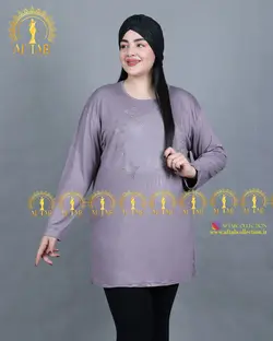 بلوز آستین دار بلند سایزبزرگ3486