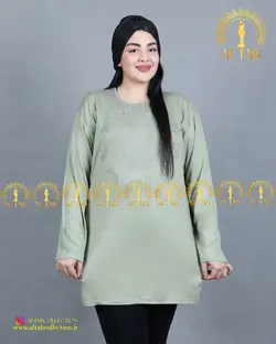 بلوز آستین دار بلند سایزبزرگ3486