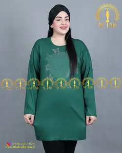 بلوز آستین دار بلند سایزبزرگ3486