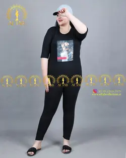 بلوز شلوار عکس دار سایزبزرگ3485