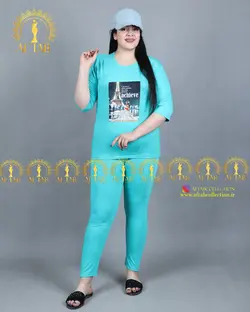 بلوز شلوار عکس دار سایزبزرگ3485