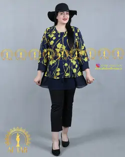 شومیز دو تیکه مجلسی سایزبزرگ3263