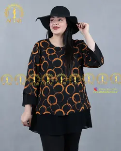 شومیز دو تیکه مجلسی سایزبزرگ3263