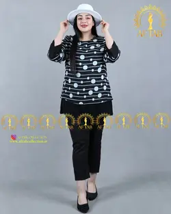 شومیز دو تیکه مجلسی سایزبزرگ3263