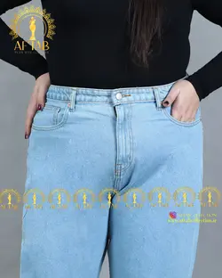 شلوار نیم بگ جلو چاکدار سایزبزرگ3409