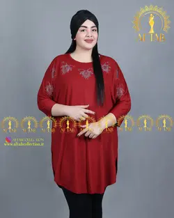 تیشرت بته جقه نگینی سایزبزرگ3400