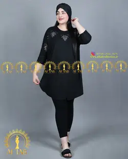 تیشرت بته جقه نگینی سایزبزرگ3400