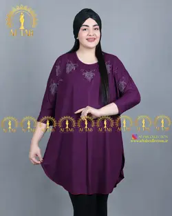 تیشرت بته جقه نگینی سایزبزرگ3400